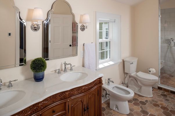 Bathroom, Dual Sink Vanities, Glass Shower, Interior
