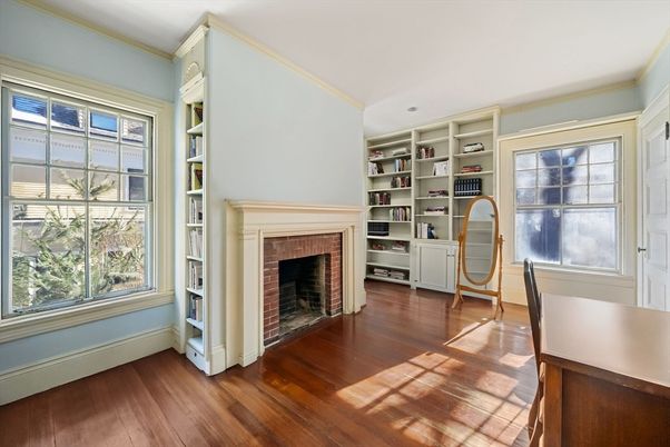 Empty room, Fireplace, Interior, Wood Texture Flooring