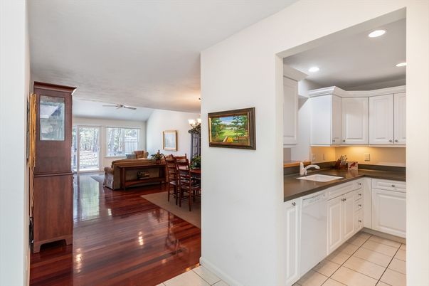 Dining room, Interior, Kitchen, Recessed Lighting, Wood Texture Flooring