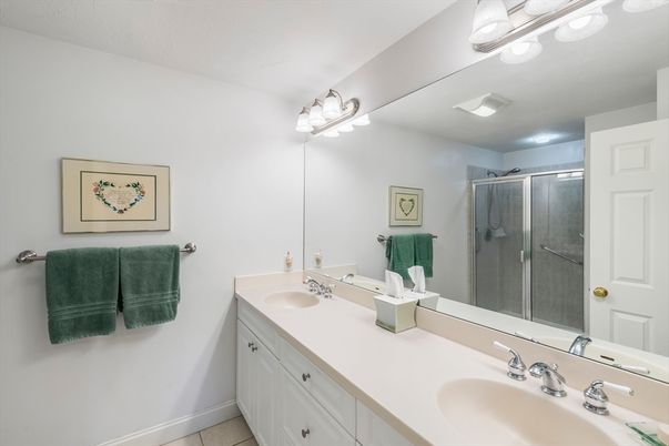 Bathroom, Dual Sink Vanities, Glass Shower, Interior