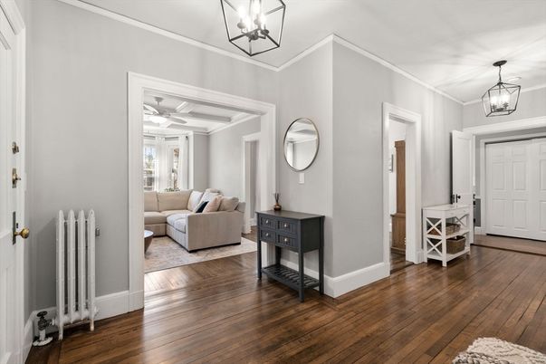 Interior, Living room, Pendant Lights, Wood Texture Flooring