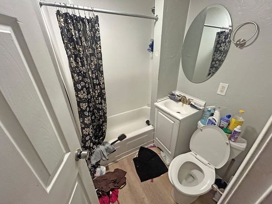 Bathroom, Interior, Wood Texture Flooring