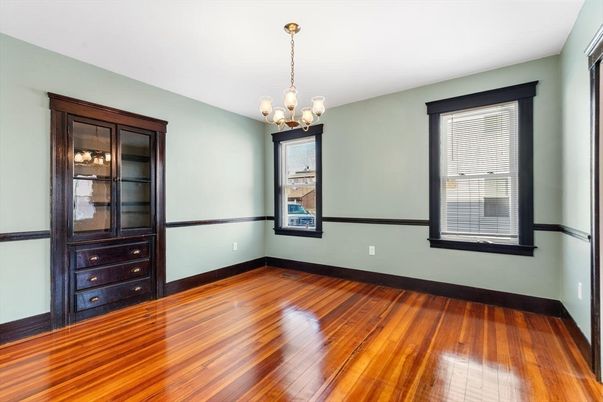 Chandelier, Empty room, Interior, Wood Texture Flooring