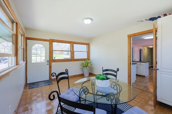 Dining room, Interior, Wood Texture Flooring