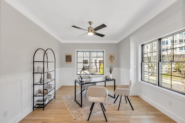 Home Office, Interior, Wood Texture Flooring
