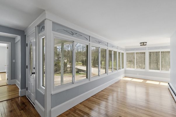 Empty room, Interior, Sun Room, Wood Texture Flooring