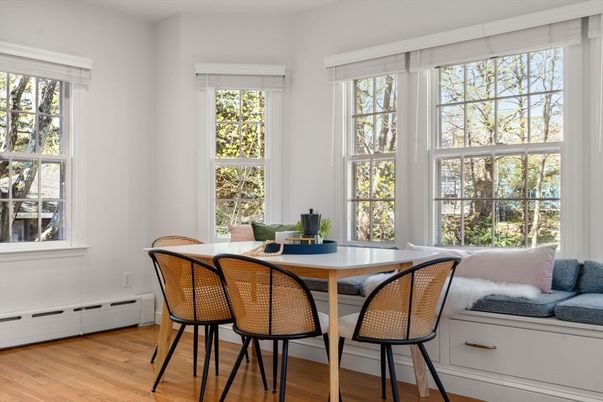Dining room, Interior, Wood Texture Flooring