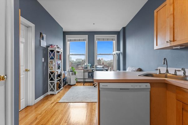 Interior, Kitchen, Wood Texture Flooring