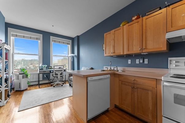 Interior, Kitchen, Wood Texture Flooring