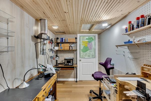 Home Office, Interior, Wooden Ceilings, Wood Texture Flooring