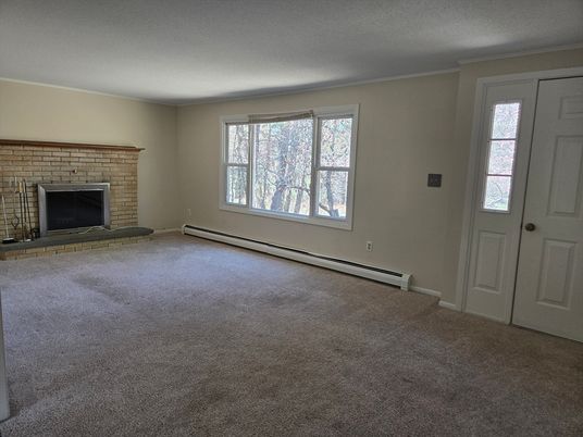 Empty room, Fireplace, Interior, Stone Walls