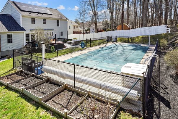 Exterior, Pool, Solar Panels
