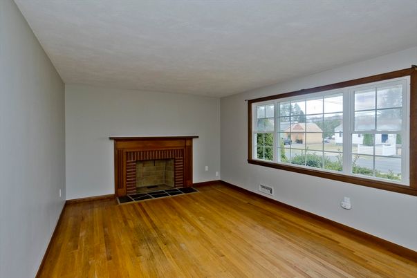 Empty room, Fireplace, Interior, Wood Texture Flooring