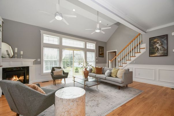 Fireplace, Interior, Living room, Wood Texture Flooring