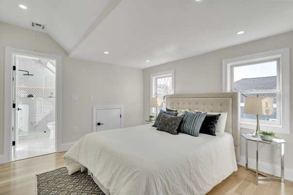 Bathroom, Bedroom, Interior, Recessed Lighting, Wood Texture Flooring