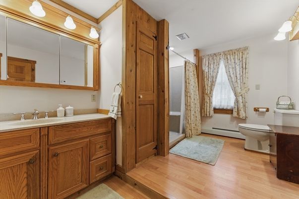 Bathroom, Interior, Wood Texture Flooring