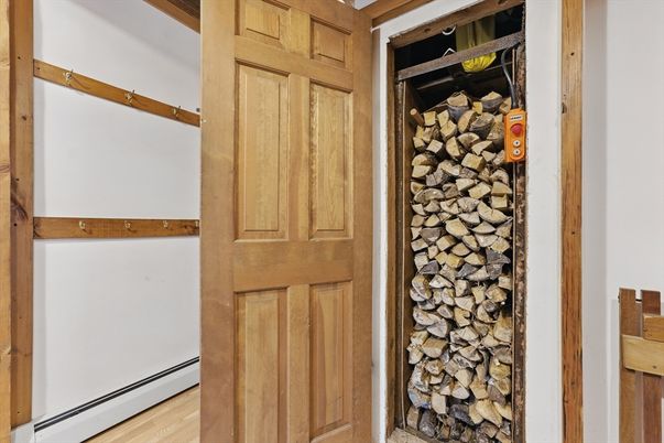 Interior, Stone Walls, Wood Texture Flooring