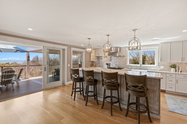 Chandelier, Interior, Kitchen, Recessed Lighting, Wood Texture Flooring
