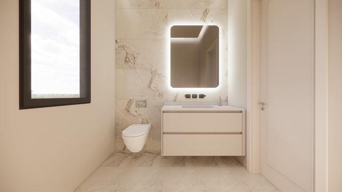 Bathroom, Interior, Marble, Marble Walls