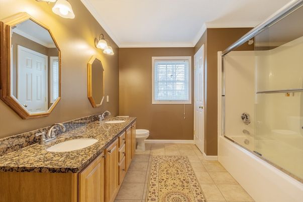 Bathroom, Dual Sink Vanities, Glass Shower, Interior