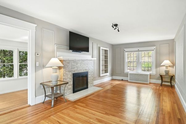 Fireplace, Interior, Wood Texture Flooring