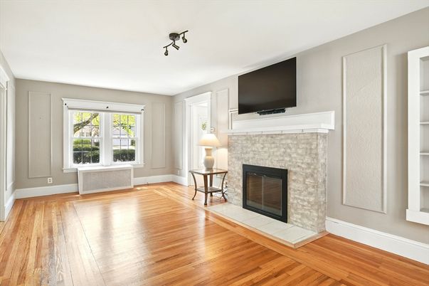 Empty room, Fireplace, Interior, Wood Texture Flooring