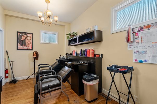 Chandelier, Home Office, Interior, Wood Texture Flooring