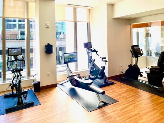 Fitness Equipment, Interior, Wood Texture Flooring