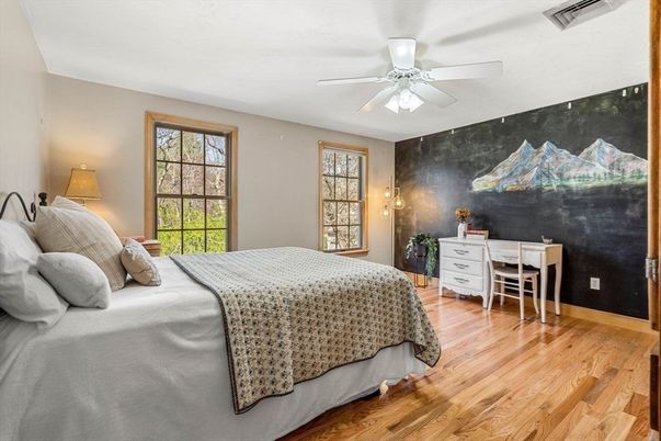 Bedroom, Home Office, Interior, Wood Texture Flooring