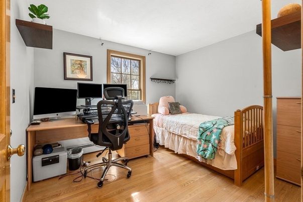 Bedroom, Home Office, Interior, Wood Texture Flooring