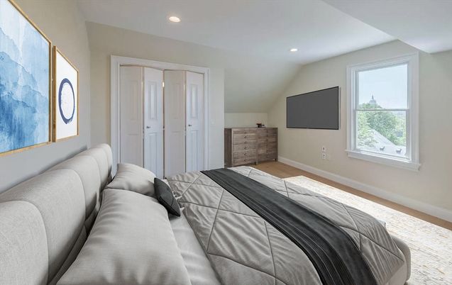 Bedroom, Interior, Recessed Lighting