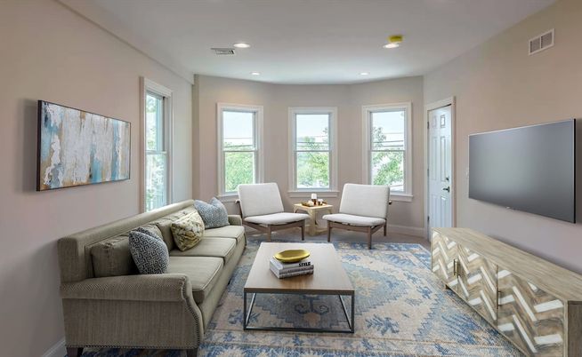 Interior, Living room, Recessed Lighting