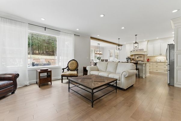 Dining room, Interior, Kitchen, Living room, Pendant Lights, Recessed Lighting, Wood Texture Flooring