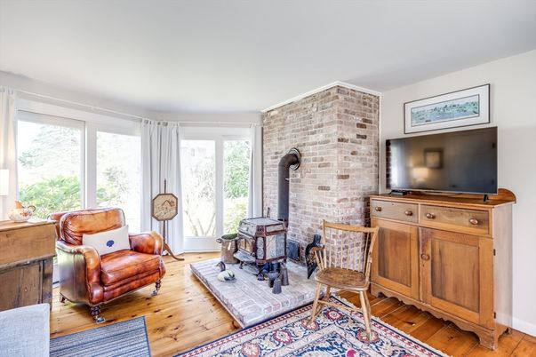 Interior, Stone Walls, Wood Texture Flooring