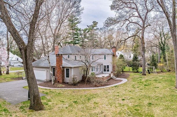 Attached, Backyard, Exterior, Facade, Brick Facade, French Provincial