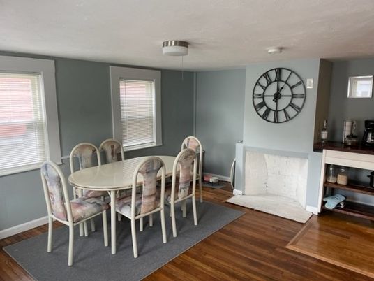 Dining room, Interior, Wood Texture Flooring
