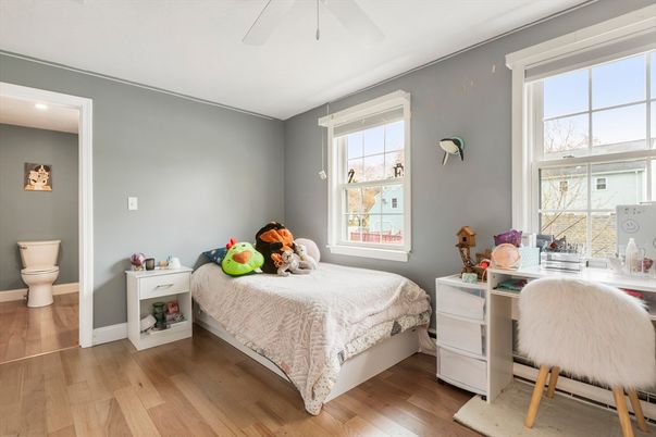 Bedroom, Home Office, Interior, Recessed Lighting, Wood Texture Flooring