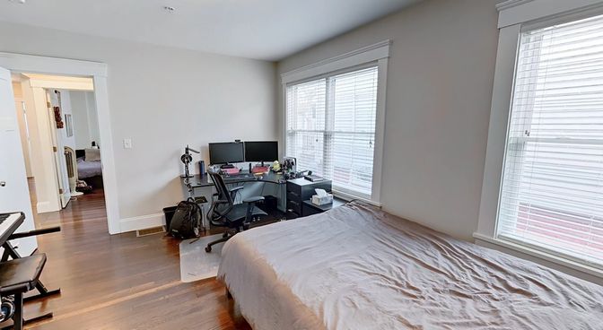 Bedroom, Home Office, Interior, Wood Texture Flooring