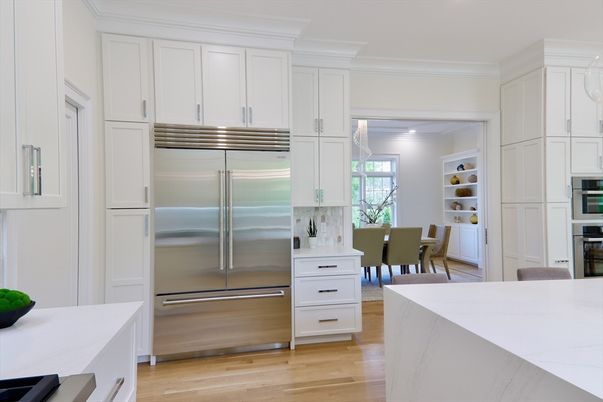 Dining room, Interior, Kitchen, Stainless Steel Appliances, Wood Texture Flooring