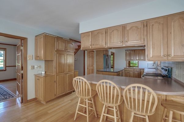 Interior, Kitchen, Wood Texture Flooring