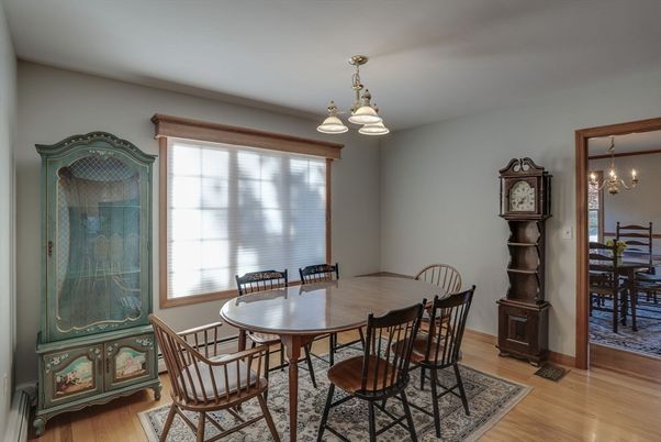Chandelier, Dining room, Interior, Pendant Lights, Wood Texture Flooring