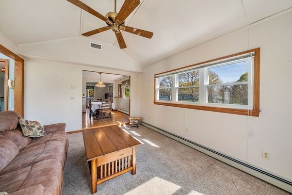 Dining room, Interior, Living room, Pendant Lights, Wood Texture Flooring