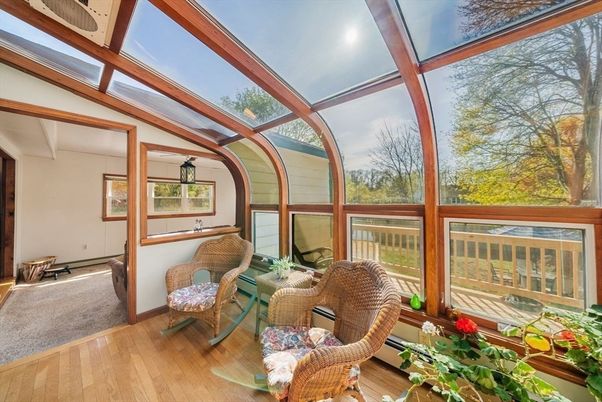 Glass Ceilings, Interior, Sun Room, Wood Texture Flooring