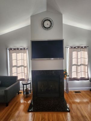 Fireplace, Interior, Wood Texture Flooring