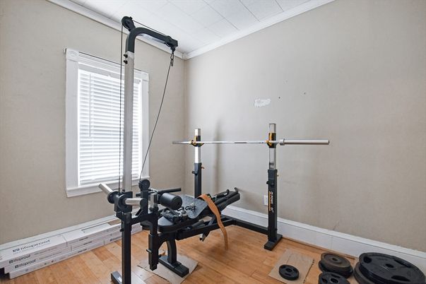 Fitness Equipment, Interior, Wood Texture Flooring