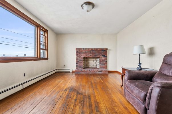 Empty room, Fireplace, Interior, Wood Texture Flooring