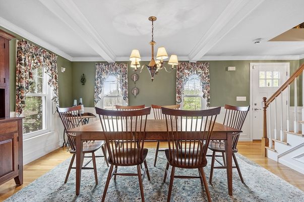 Chandelier, Dining room, Interior, Wood Texture Flooring