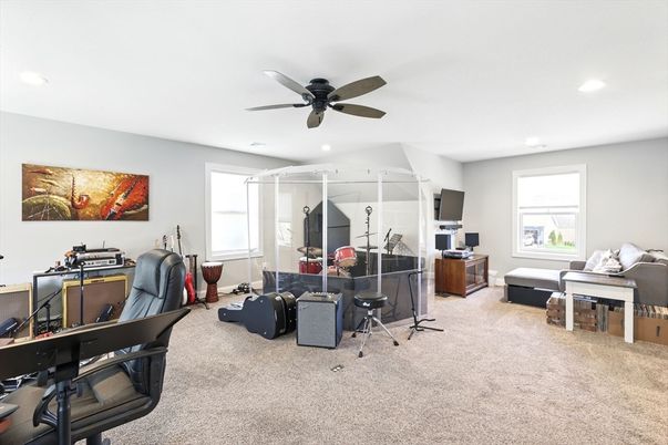Home Office, Interior, Recessed Lighting
