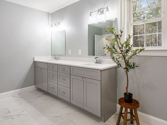 Bathroom, Dual Sink Vanities, Interior, Marble