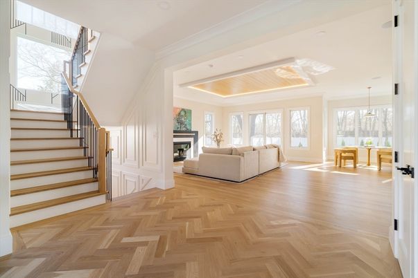 Fireplace, Interior, Living room, Pendant Lights, Wooden Ceilings, Wood Texture Flooring